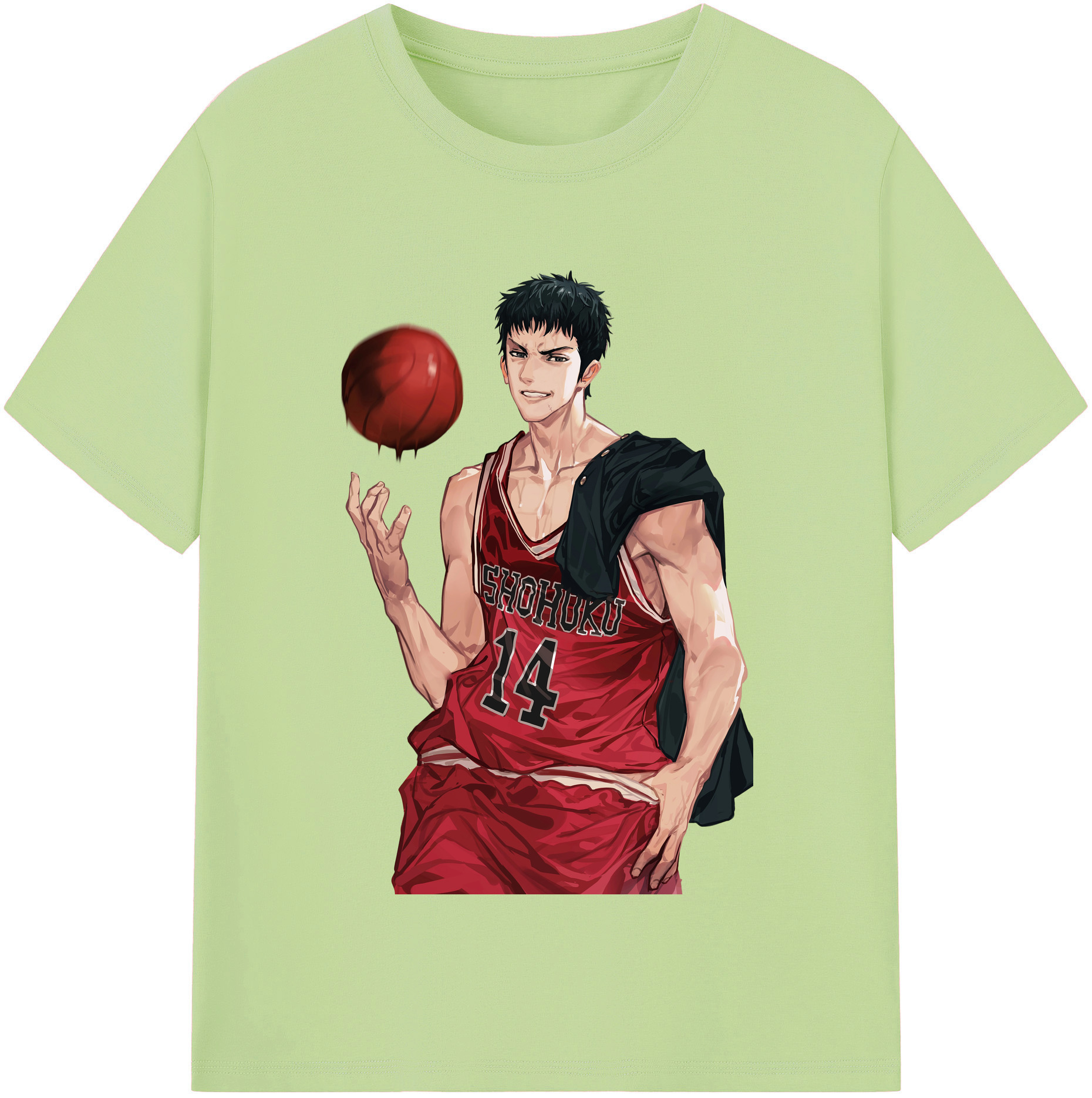 SLAM DUNK／スラムダンク 綿100％半袖Tシャツ（フロントプリント）